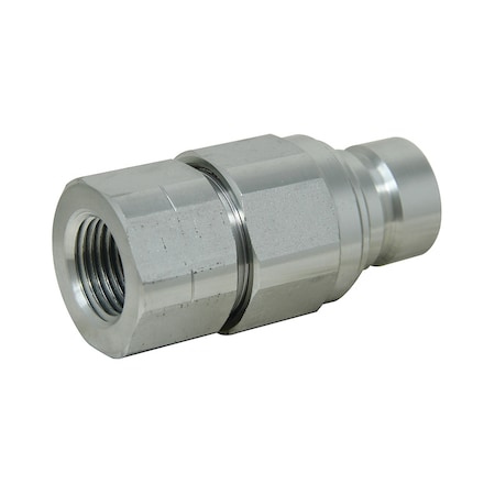 Flat Hydraulic Coupler Plug, Male, 1/2 NPT 6 X4 X1